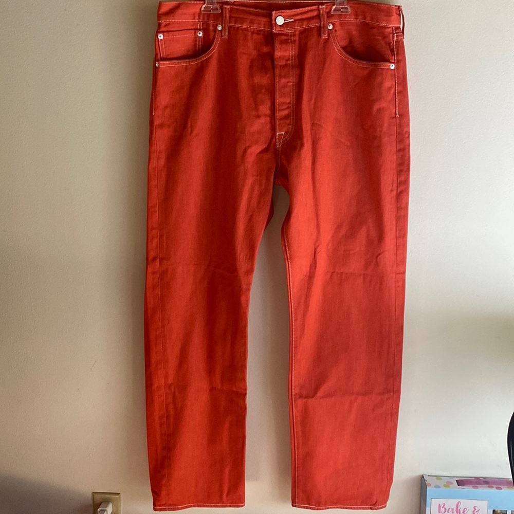 Levi’s 501 Orange Jeans W38 L32 Button Fly